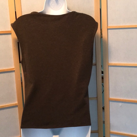 90s Susan Lazar shell top w/ beaded shoulder, S/M - Picture 6 of 9